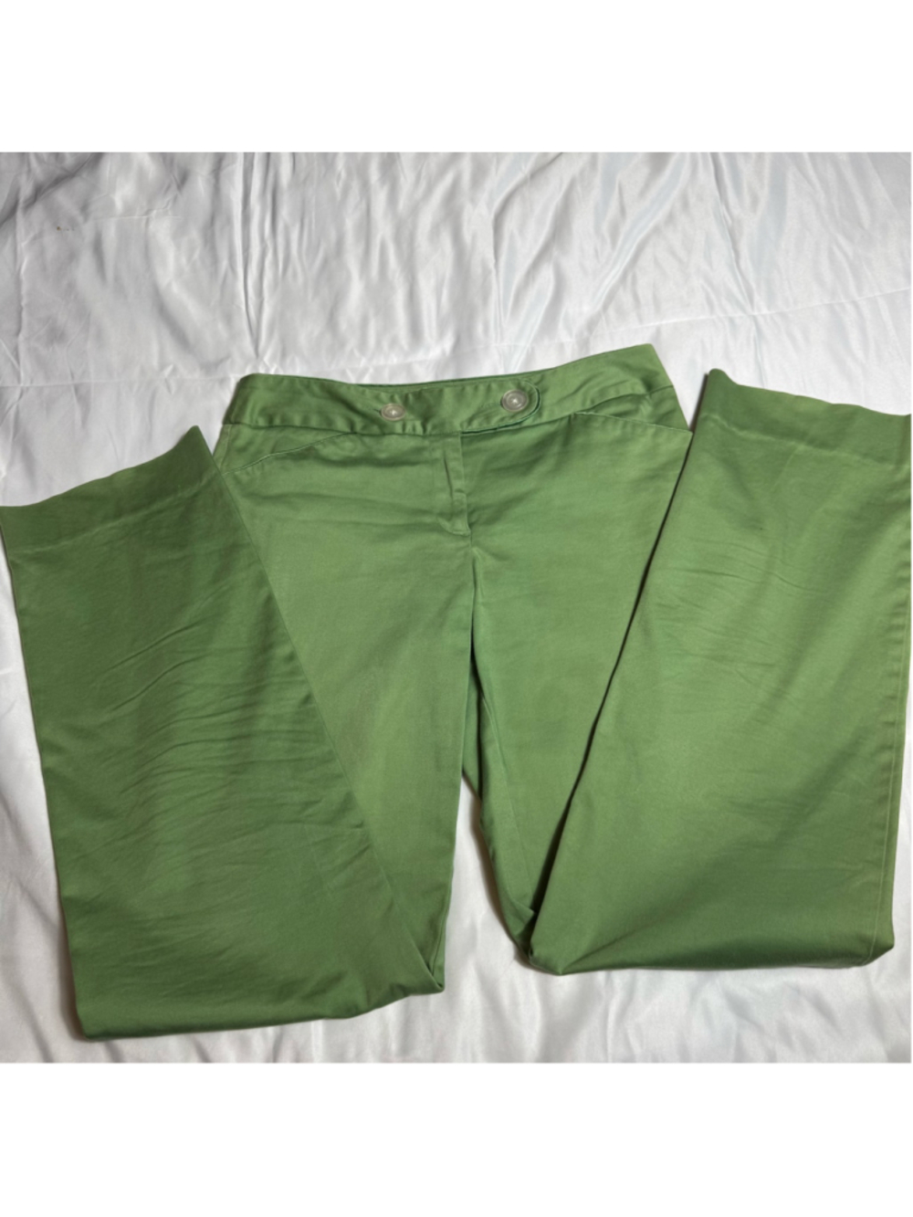 Women's George Green Stretch Trousers Size 6 - Picture 3 of 7